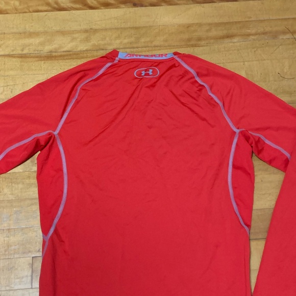 Red long sleeve men’s size large under armour compression heat gear shirt - Picture 8 of 11